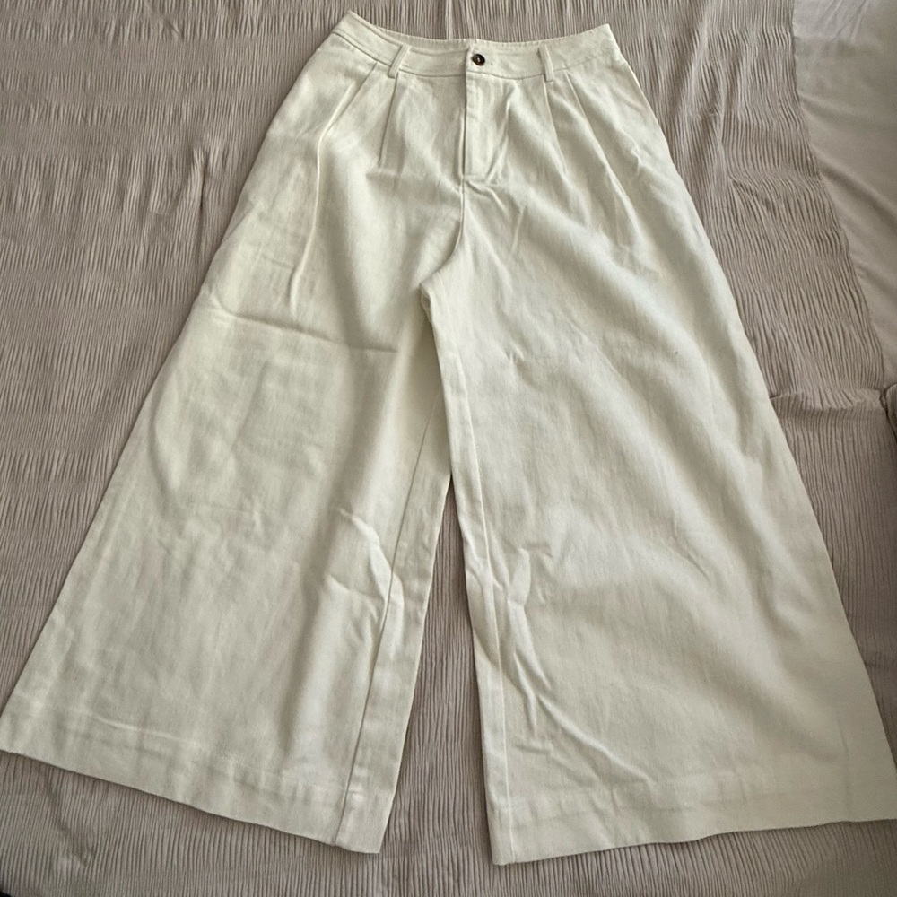 NEW! No tags. White Wide-Leg Pants